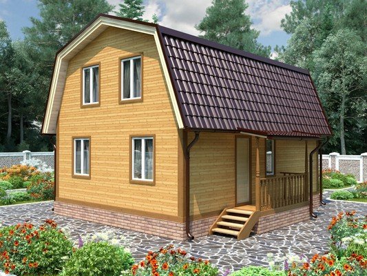 Дом из бруса 6х8 /88 м2/ №31